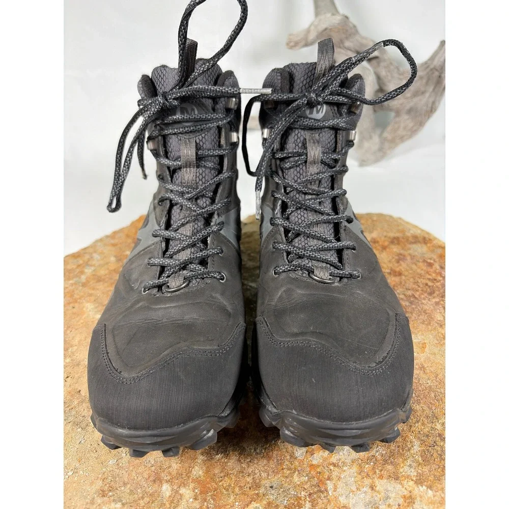 Merrell Overlook 6 Ice+ Waterproof Winter Boots Mens 11 Black J35799 Vibram